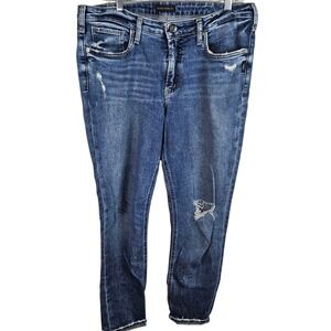 Silver Jeans Co. Most Wanted Skinny Distressed‎ Jeans Womens Size 33/29